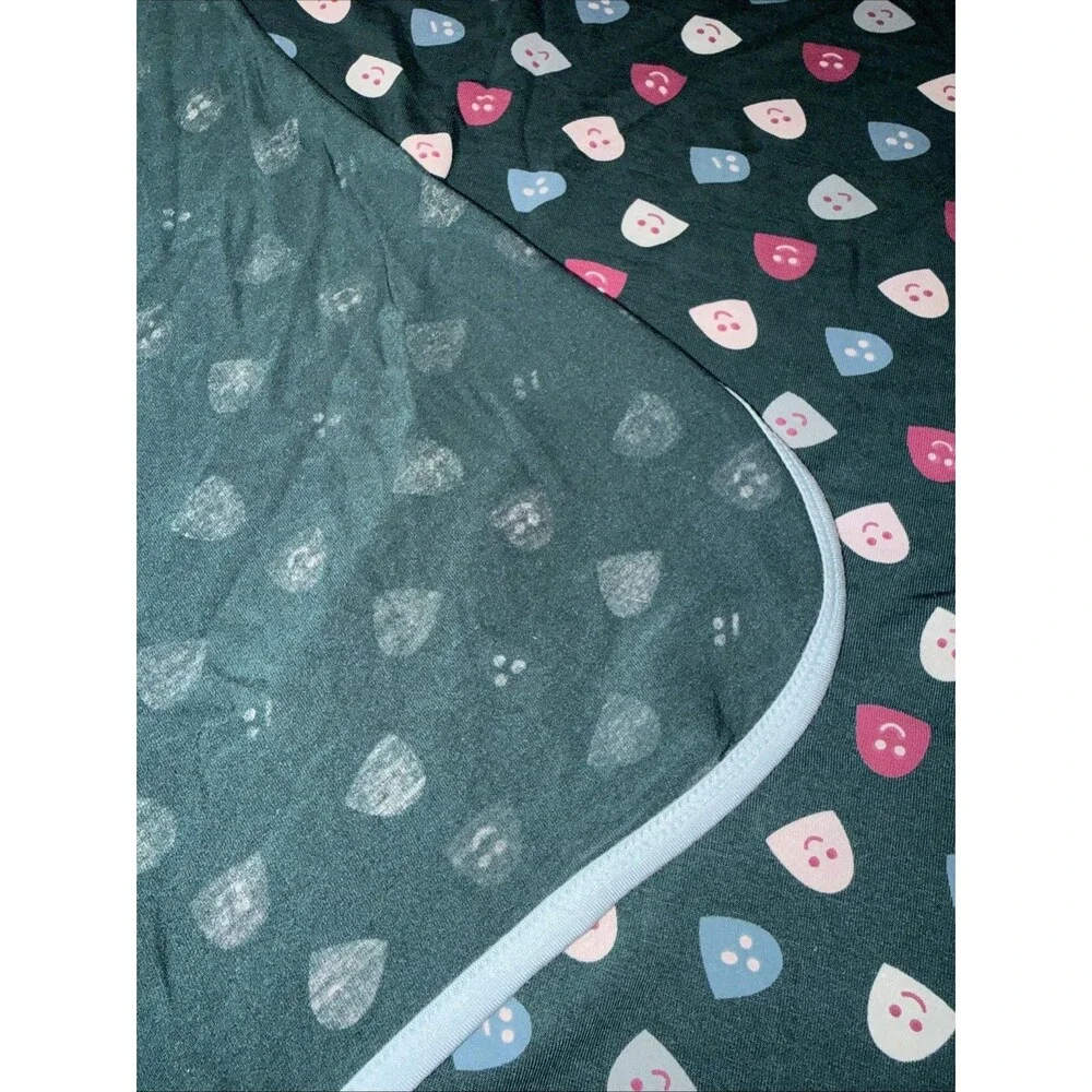 Kickee Pants Bamboo Swaddling Blanket Green Stretch Soft Newborn Baby Unisex NWT